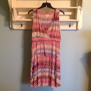 Colorful tiered ruffle dress