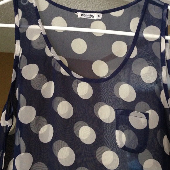❌SOLD❌ Polka dot sheer top - Picture 2 of 3