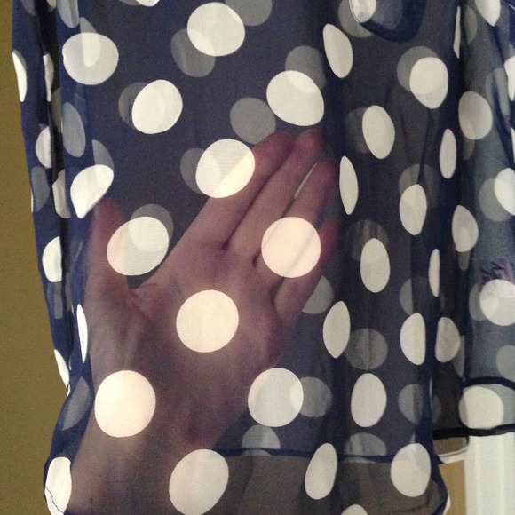 ❌SOLD❌ Polka dot sheer top - Picture 3 of 3