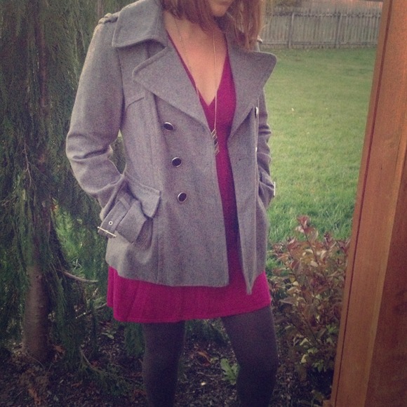 Express Jackets & Blazers - ⏳LAST CHANCE⌛️Grey Wool Peacoat