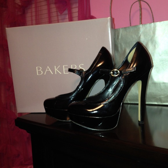 Bakers Shoes - Bakers Black Platform Mary Janes