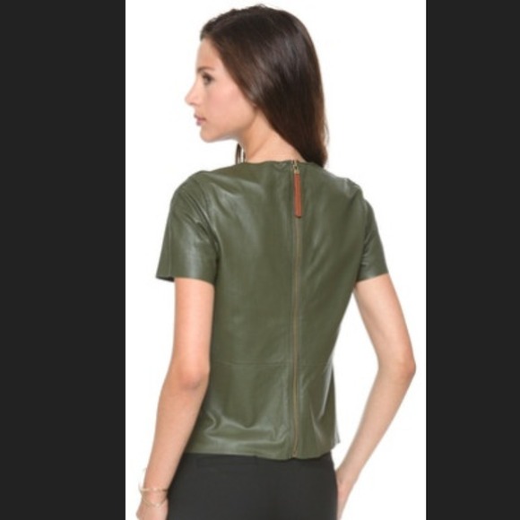 ππHOST PICK *Reduced** leather Rachel Zoe top - Picture 2 of 3