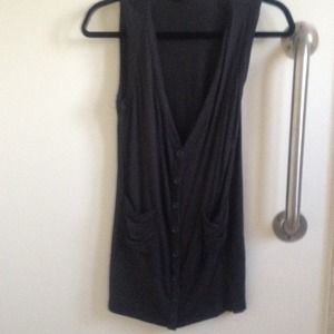 Grey long vest