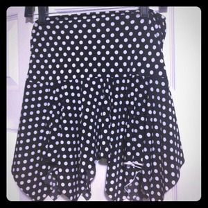 Forever 21 black and white polka dot skirt