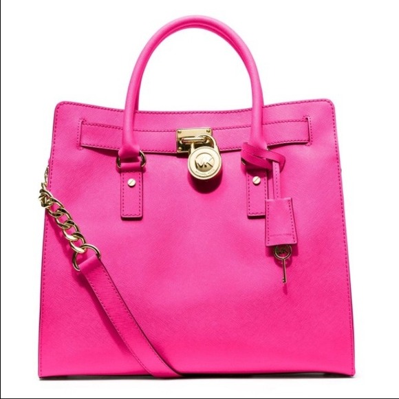 Large Michael kors hot pink hamiliton