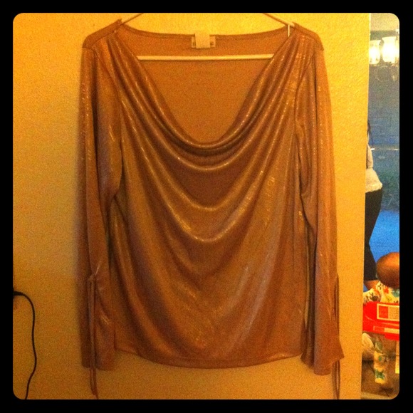 SOLDShiny gold long sleeve