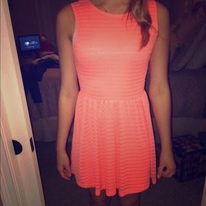 Coral/neon pink flow forever 21 dress