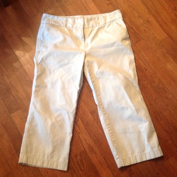 Khaki capris by J Crew