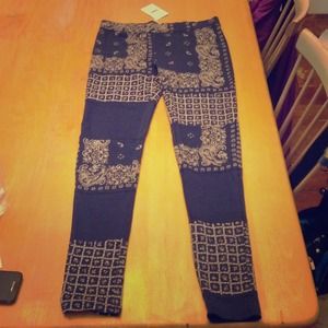 Free people Bandana print Leggings, NWT! Sz. Small