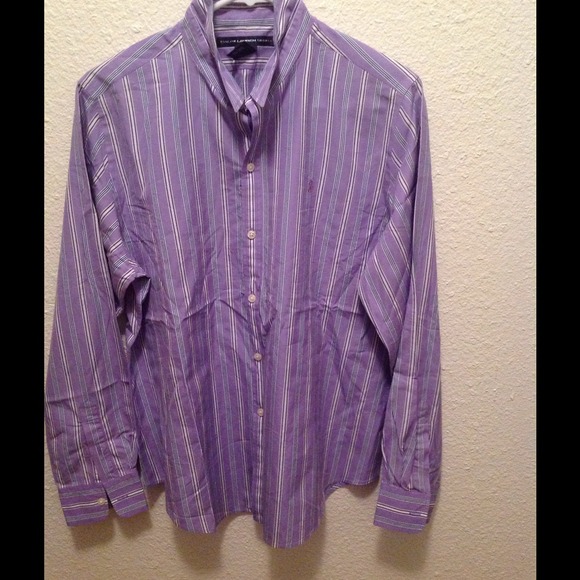 SOLD Ralph Lauren women size XL purple striped