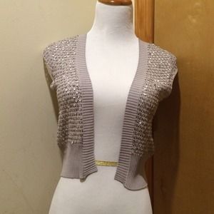 Sparkly sequence silver/grey vest