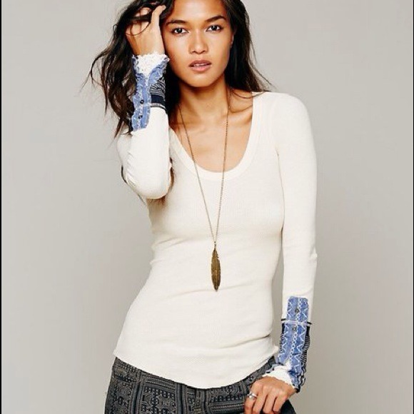 NWT Free People Kyoto Cuff Thermal Ivory M