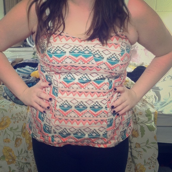Tribal print corset style top from torrid!