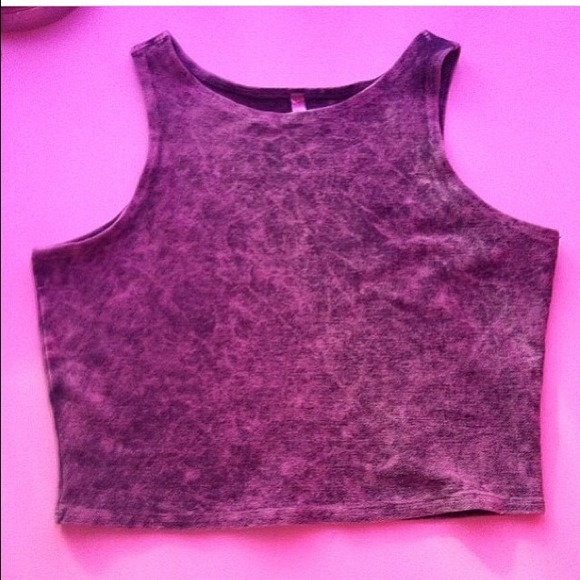 GRAY CROP TOP - Picture 1 of 1