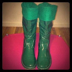 🌲Forest Green Patent Boot