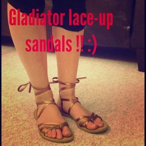 Gladiator lace up sandals size 9