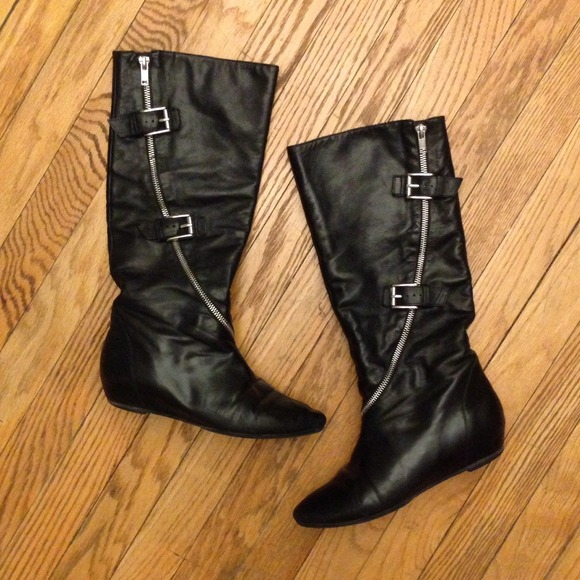 Italian Leather Rocker Boots