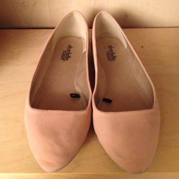 Blush pink almond toe flats