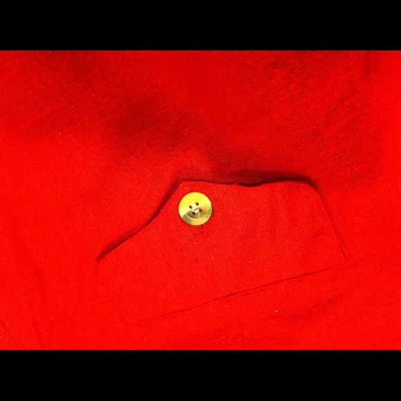 Washable red silk pants - Picture 3 of 3