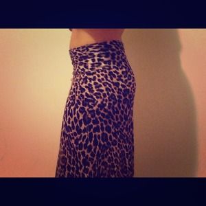 Cheetah print maxi skirt