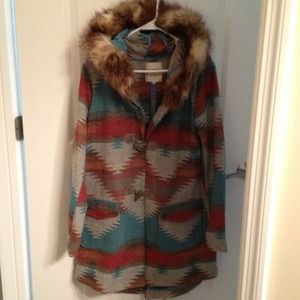 Tribal print coat