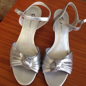 Silver low heel
