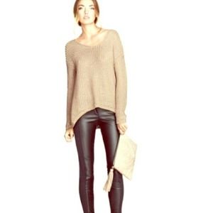 Faux leather pants