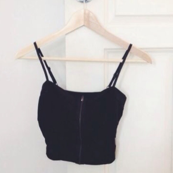 zip up bustier top
