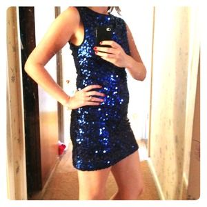Blue sequin Dress from forever 21. Size m