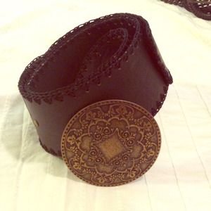 Cowboy style black belt win large buckle