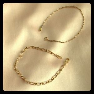 Two gold bracelets
