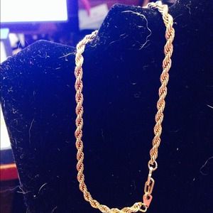 Vintage Gold plated rope bracelet.REDUCED Will not turn. Looks real gold