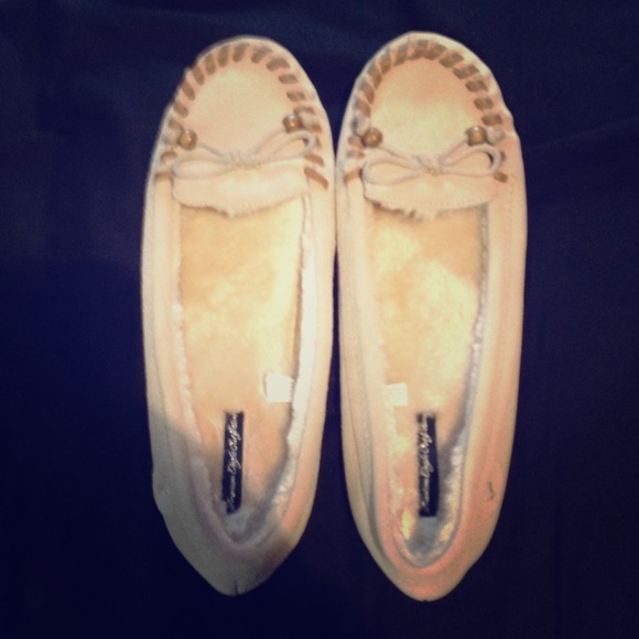 Tan moccasins, size 10. American eagle