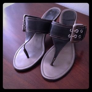 Tommy Hilfiger black & silver sandals
