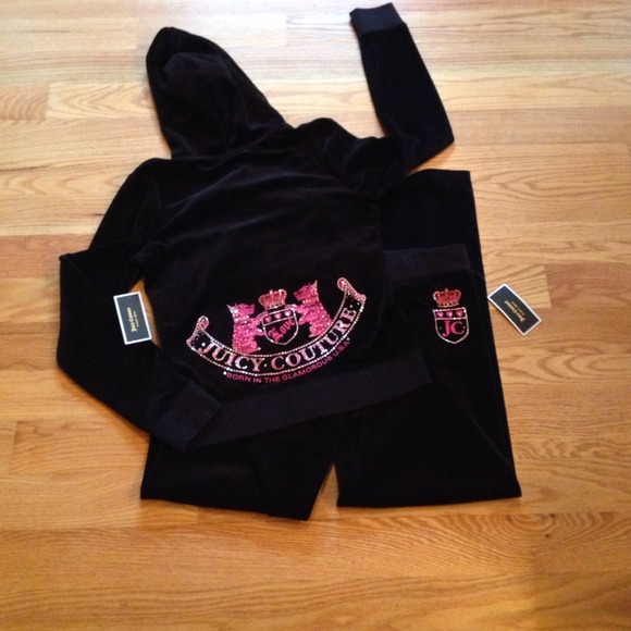 SOLD on eBay Juicy couture black tracksuit size L