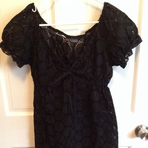 Black bathing suit coverup