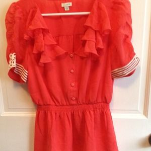 Silk top from Anthropologie