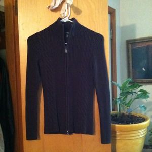 Brown zip up sweater