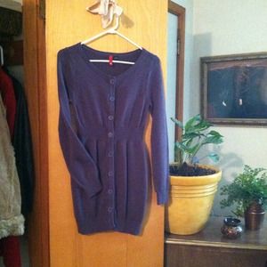 Purple sweater dress