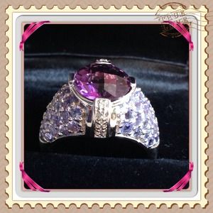 14K SOLID GOLD with Amethyst
