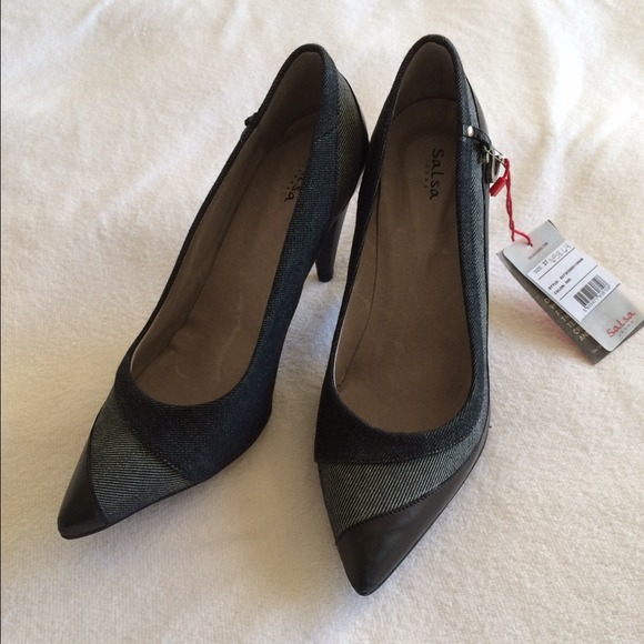 Salsa Jeans Shoes - Denim and Leather Pumps by Salsa Jeans