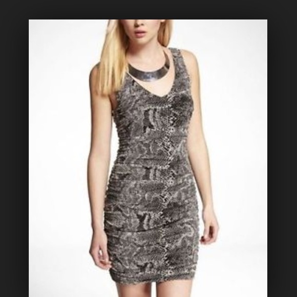 Express snakeskin dress size L