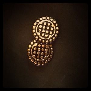 Gold and Black stud earrings