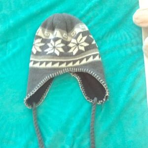 Gray & white beanie