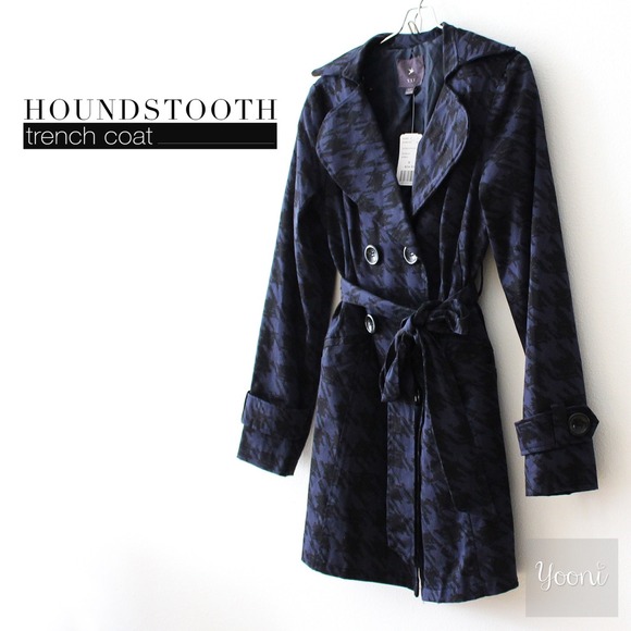 Houndstooth Trench Coat - Picture 1 of 3
