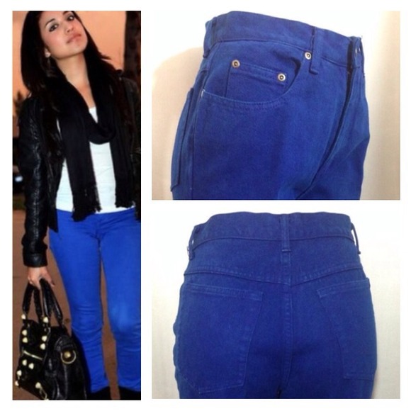 New York News Denim - Hi Waist Sapphire Blue Stretch Jeans
