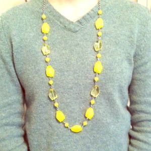 Yellow Chunky Beaded Necklace