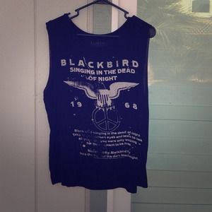 ✨SOLD✨Lyrics Flowy Muscle Tee