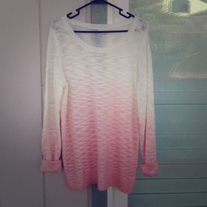 ✨SOLD✨Pink and Cream Ombré Sweater