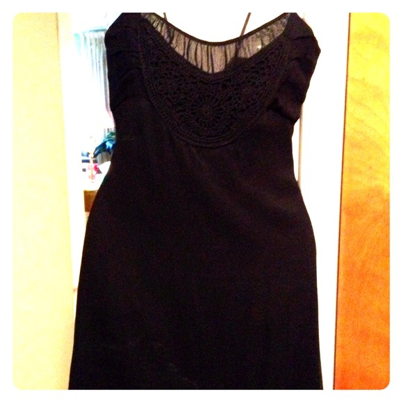 Express black dress sexy spaghetti straps.